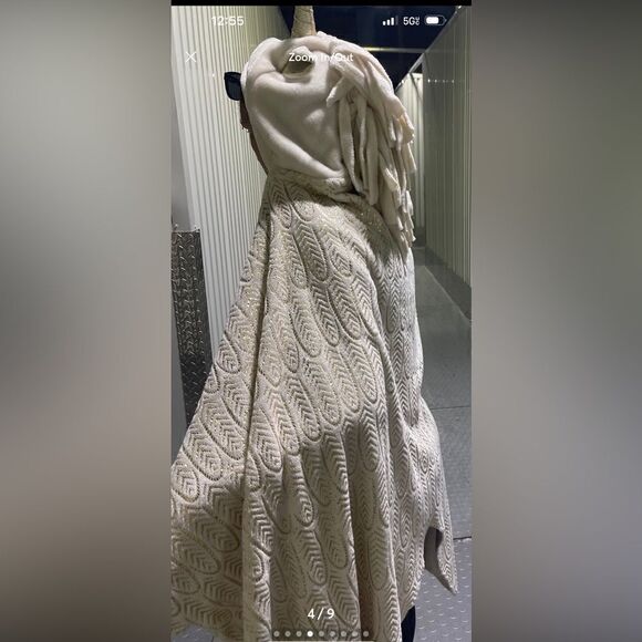 Justice unicorn/horse hooded blanket/throw/cape gold/white/cream - Picture 4 of 8